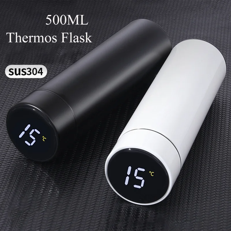 500ML Digital Termos din Oțel Inoxidabil Inteligent Vacuum Cupa Atinge Temperatura de Afișare Izolate Termos Sticla de Apa Garrafa 0