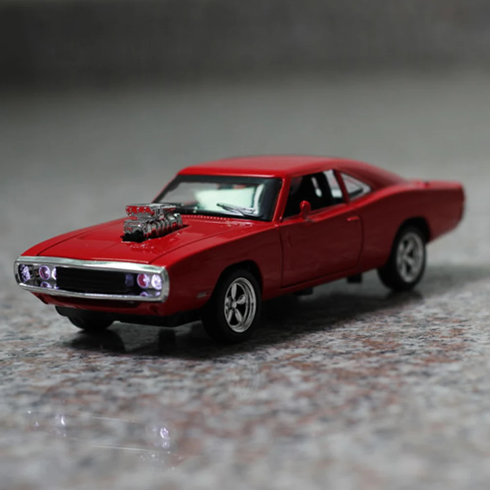 1/32 Dodge Diecasts Jucărie Trage înapoi Mașina Aliaj Metalic Cai Musculare Model de Vehicul Cu Sunet si Lumina Jucarii pentru Copii Cadou de Colectie 4