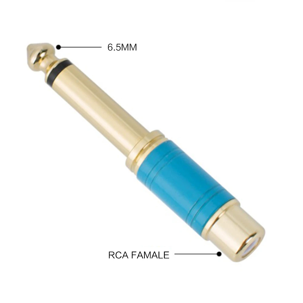 2 BUC Placare cu Aur RCA Feminin La 6,35 mm de sex Masculin Mono Plug pentru Adaptor RCA-Jack Conector Audio 5