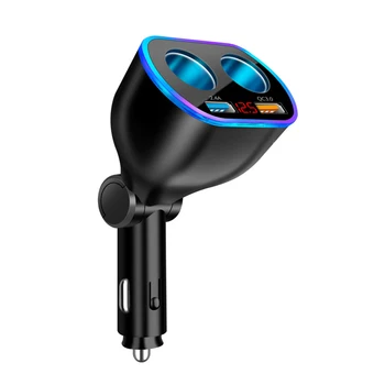 12/24V Incarcator Auto Bricheta Adaptor Splitter cu Dual USB Voltmetru Digital cu LED Lumina de Noapte QC 3.0 Încărcare Rapidă pentru Telefon Tableta
