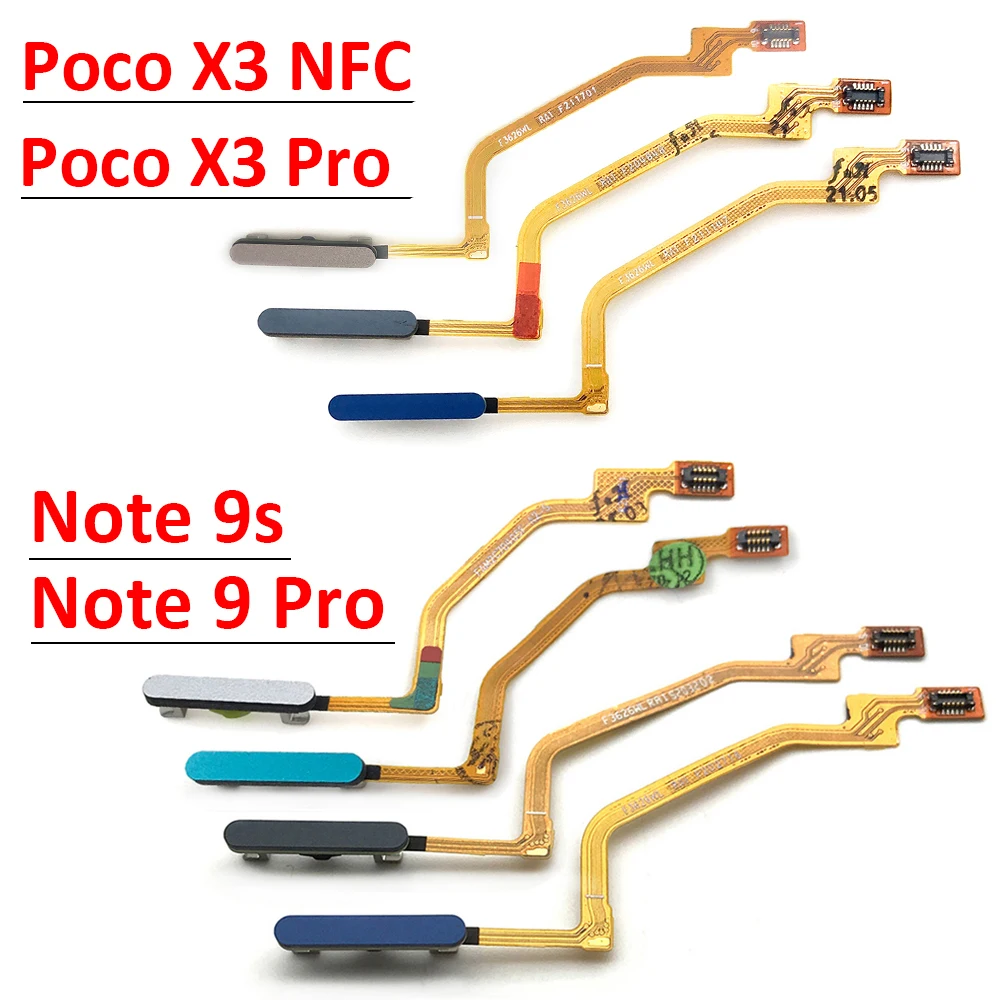 10buc/Lot, Butonul Home de Amprente Touch ID Senzor Flex Cablu Panglică Pentru Xiaomi Redmi Nota 9 10 Pro 9s Poco X3 Pro M3