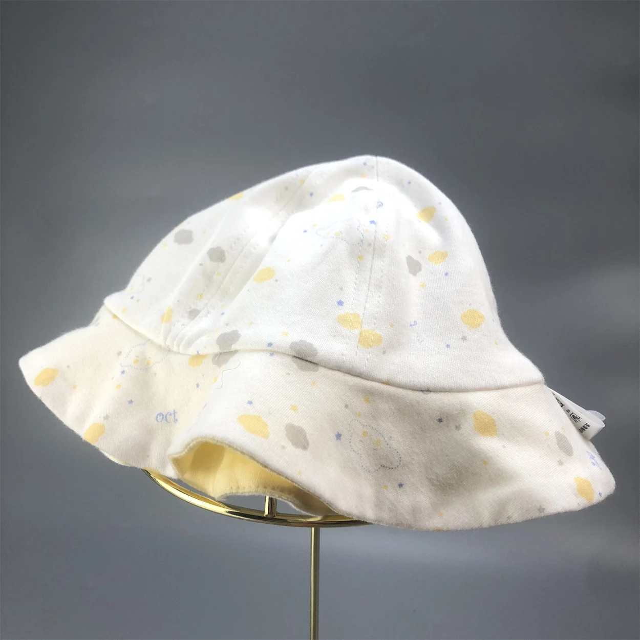 Copil Premium Capacul de la 3 la 10 Luni pentru Sugari din Bumbac Moale Pic Pălărie Rotundă Cremos Capac pentru Copil Nou-născut