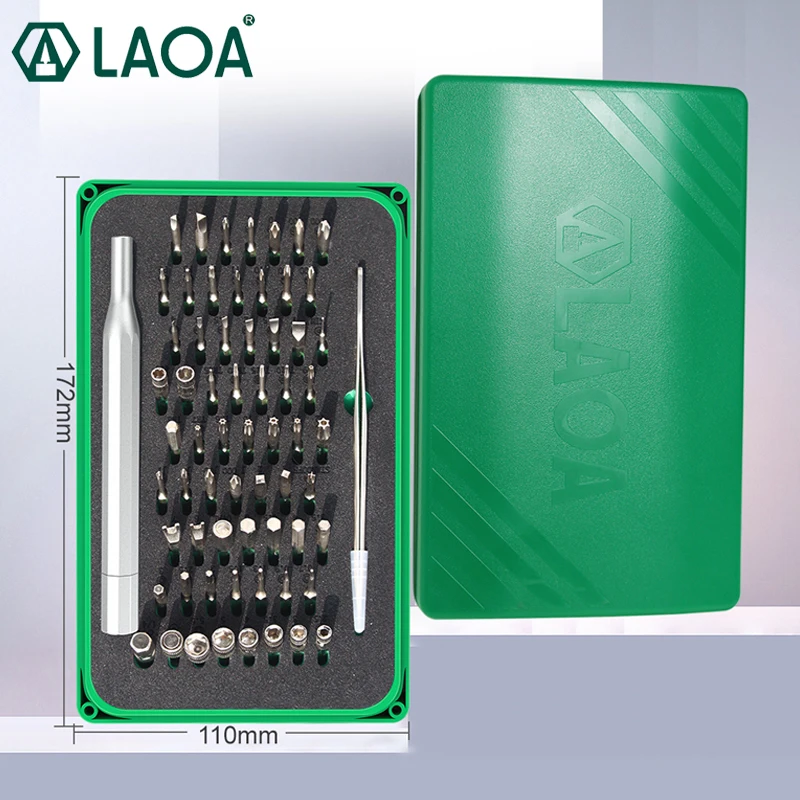 LAOA 66 in1 Seturi Șurubelniță de Înaltă calitate, Precizie Șurubelniță cu Magnetic Biti IPhone Instrumente de Reparații S2 Aliaj de Oțel pic