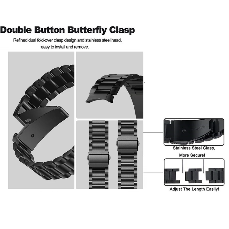 Fără spații Brățară din Oțel Inoxidabil pentru Galaxy Watch 4 5 Pro Trupa 45mm 40mm 44mm Curea pentru Samsung Galaxy Watch 4 Classic 46mm 42mm 5