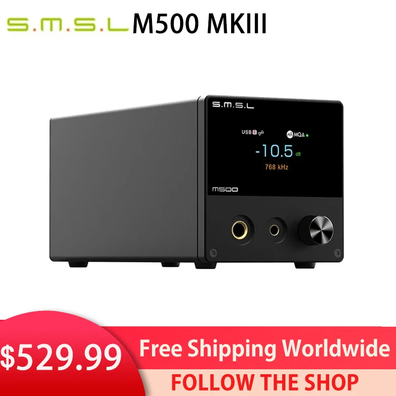 SMSL M500 MKIII Bluetooth Audio DAC ES9038PRO MQA-CD DSD512 pe 32 de biți 768kHz Amplificator pentru Căști OPA1612A XMOS XU316 MQA decodor