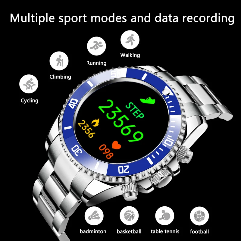 LIGE apelare Bluetooth Ceas Inteligent Bărbați Multi-Sport Ceasuri de Sprijin TFT Card de Muzică de Control rezistent la apa Smartwatch Pentru Android IOS 2