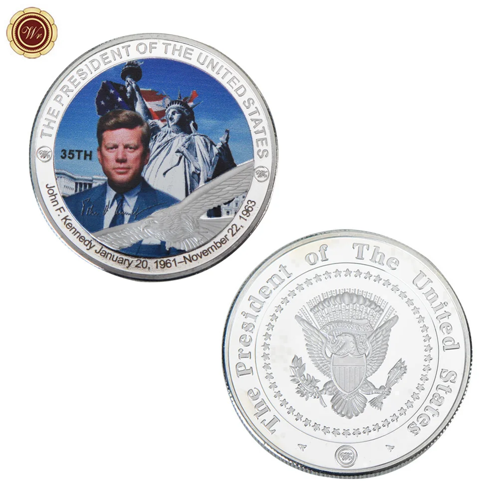WR John F. Kennedy Provocare Monede de Metal Statele Unite ale americii 35-lea Președinte Argint Placat cu Monedă de la Casa Albă Monedă Comemorativă