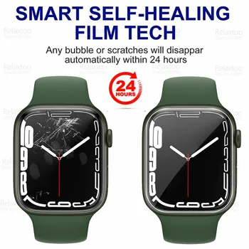 12pcs Complet Curbat Hidrogel Film Pentru Apple Iwatch 7 Ecran Protector Pentru Iwatch7 mă Uit 41mm 45mm Smartwatch Film Moale, Nu de Sticlă 2