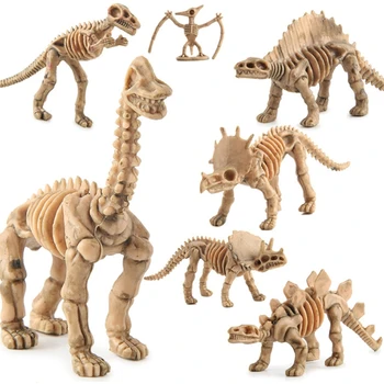 12Pcs Schelet de Dinozaur Fosile Asortate Oase Cifre Jucarii Copii Cadou de Crăciun
