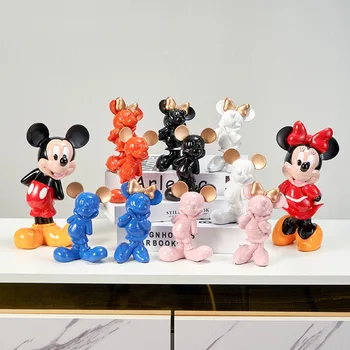 13/21 cm Disney Mickey Mouse Cifra Minnie Mouse Figurine de Colecție Rășină Model Statuia Păpuși Copii Jucărie Cadou de Moda Mașină Decr 4