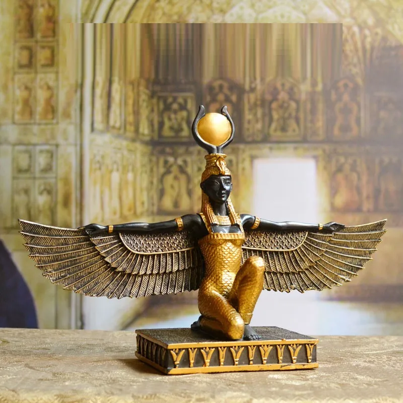 Isis Zeita Figurine Patron Al Pământului Statuie Ochi Din Egipt Art Decor Creativ Rasina De Artizanat Accesorii Pentru Decor
