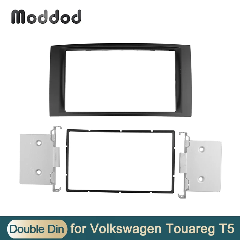 Dublu Din Fascia Pentru Volkswagen VW Touareg Multivan Transporter Radio, DVD Stereo Panoul de Bord Mount Montați Garnitura Kit de Reparație Cadru 0