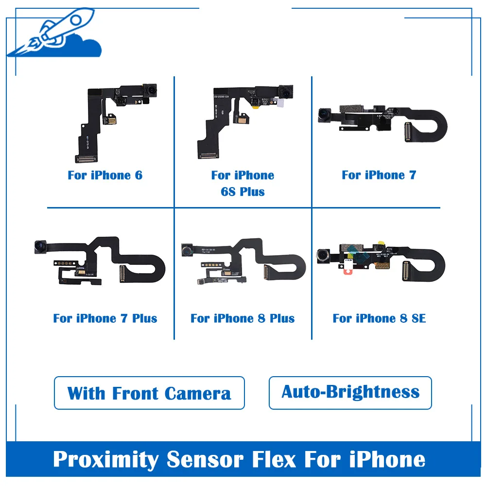 Clasa AA+ Ori Camera video Frontală Pentru iPhone 6 6s 7 8 Plus Senzor de Proximitate Cablu Flex Camera Fata Flex Cablu Telefon Piese de schimb