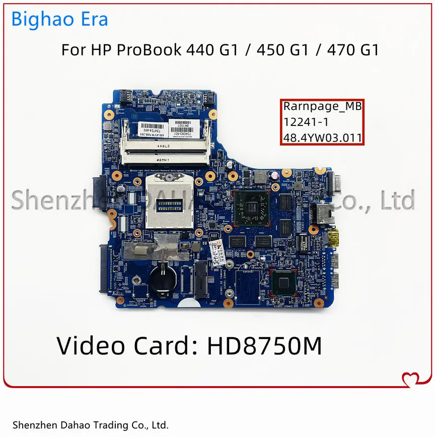 12241-1 Pentru HP ProBook 440 450 G1 G1 470 G1 Laptop Placa de baza W/ HD8750M placa Video 734083-001 734084-001 734084-601