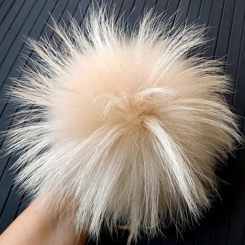 DIY de Lux PomPom Blană 100% Naturala Raton Hairball Pălărie Minge Pom Pom Manual Foarte Mare ghem de Păr, en-Gros Pălărie Cu Catarama