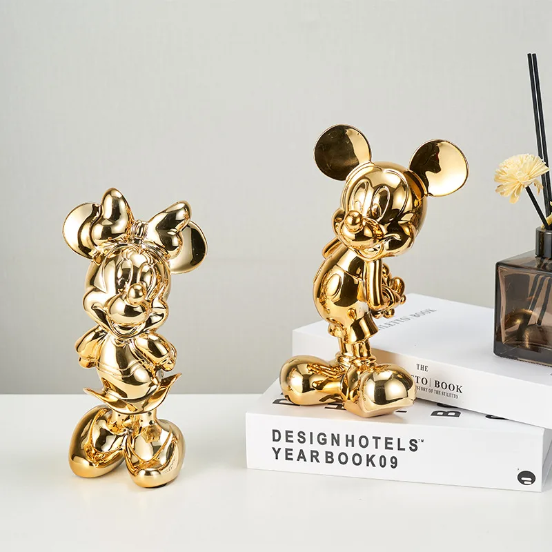 13/21 cm Disney Mickey Mouse Cifra Minnie Mouse Figurine de Colecție Rășină Model Statuia Păpuși Copii Jucărie Cadou de Moda Mașină Decr 2