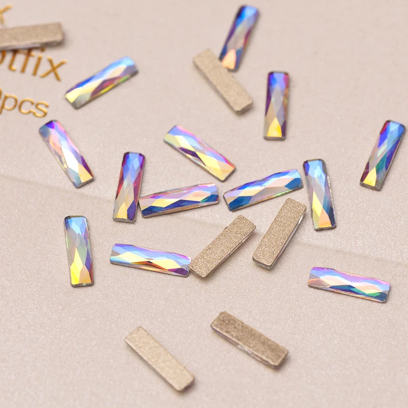 YanRuo Net Fațetă Rectagon de Decorare Arta de Unghii Flatback Diamant Accesorii de Unghii de Sticlă, materialul Stras Unghii DIY Piese de Bijuterii 1