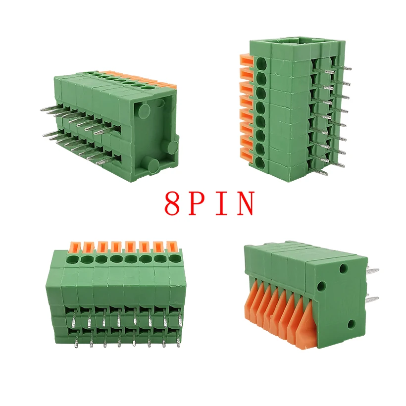 5/10buc KF141R Unghi Drept PCB Terminal Block KF141R 2.54 mm Pas 2P-10Pin PCB Montat Primăvară fără șuruburi Conector pentru 26-20 AWG 3