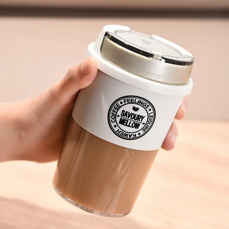 Portabil 300ml/400ml de Înaltă Calitate Material Tritan Cana de Cafea Anti-Opărire etanșe Ceai Lapte Ceașcă Halbă de Călătorie pentru Cadouri