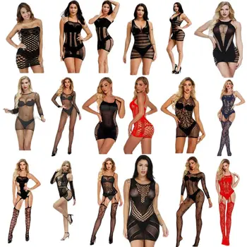 14 Stiluri de Femei lenjerie Sexy Teddies Costume Deschis Picioare lenjerie Erotica Elasticitatea badydolls Rochie Porno erotic costume sexy