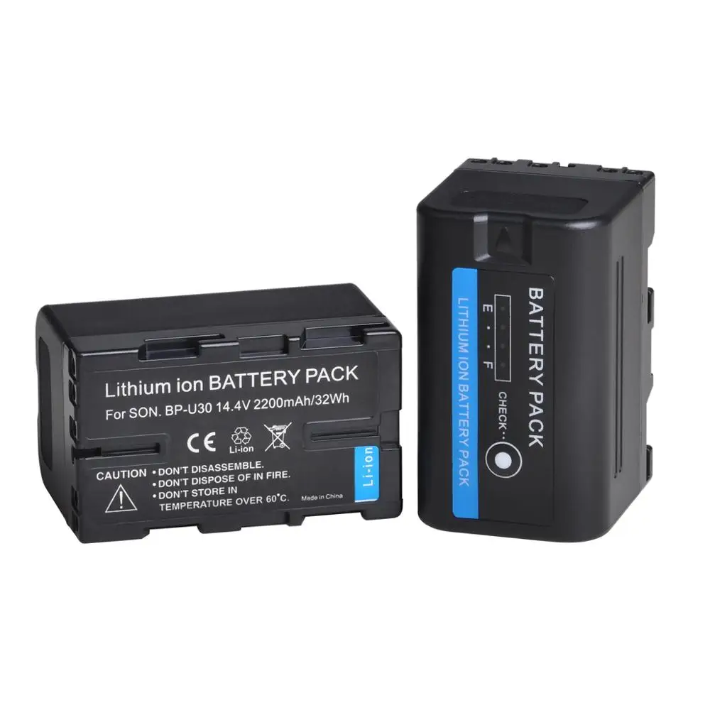 Batmax 2200mAh BP-U30 BP-U30 Baterie cu LED-uri Indicatoare de Putere pentru Sony BP-U30 U60 U90 XDCAM EX PMW 100 150 160 200 PMW EX1 EX3