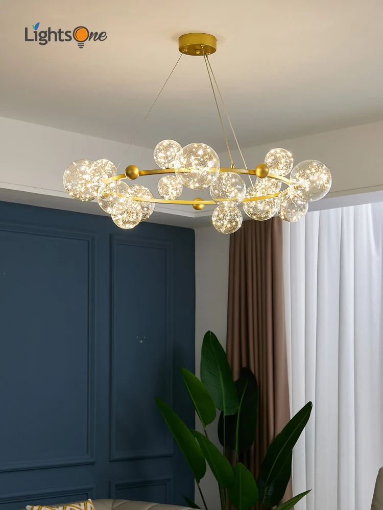 Nordic minimalist living, sala de mese lampa de lux înstelat dormitor Candelabru 0