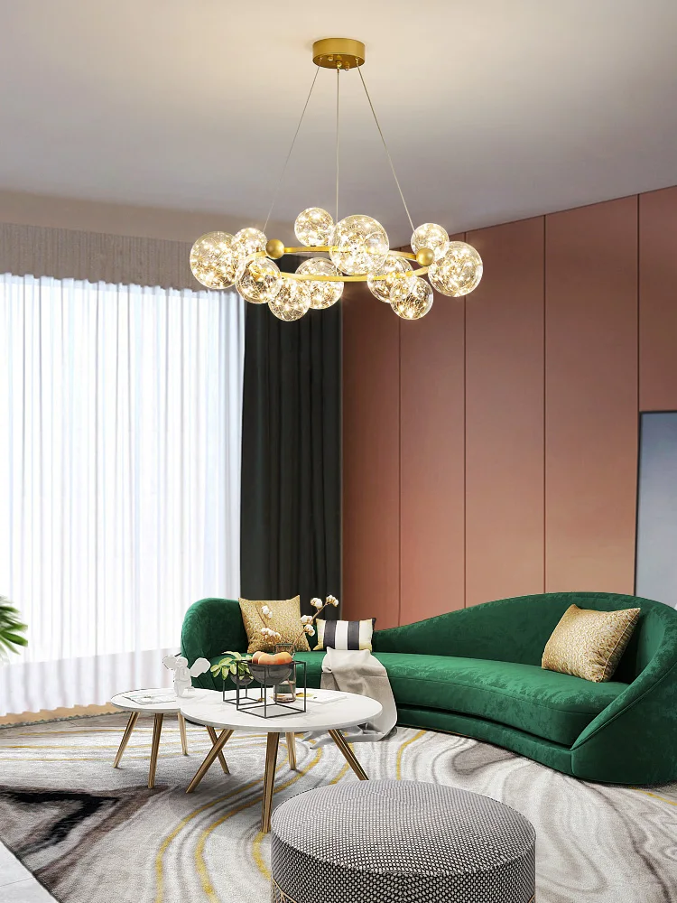 Nordic minimalist living, sala de mese lampa de lux înstelat dormitor Candelabru 4