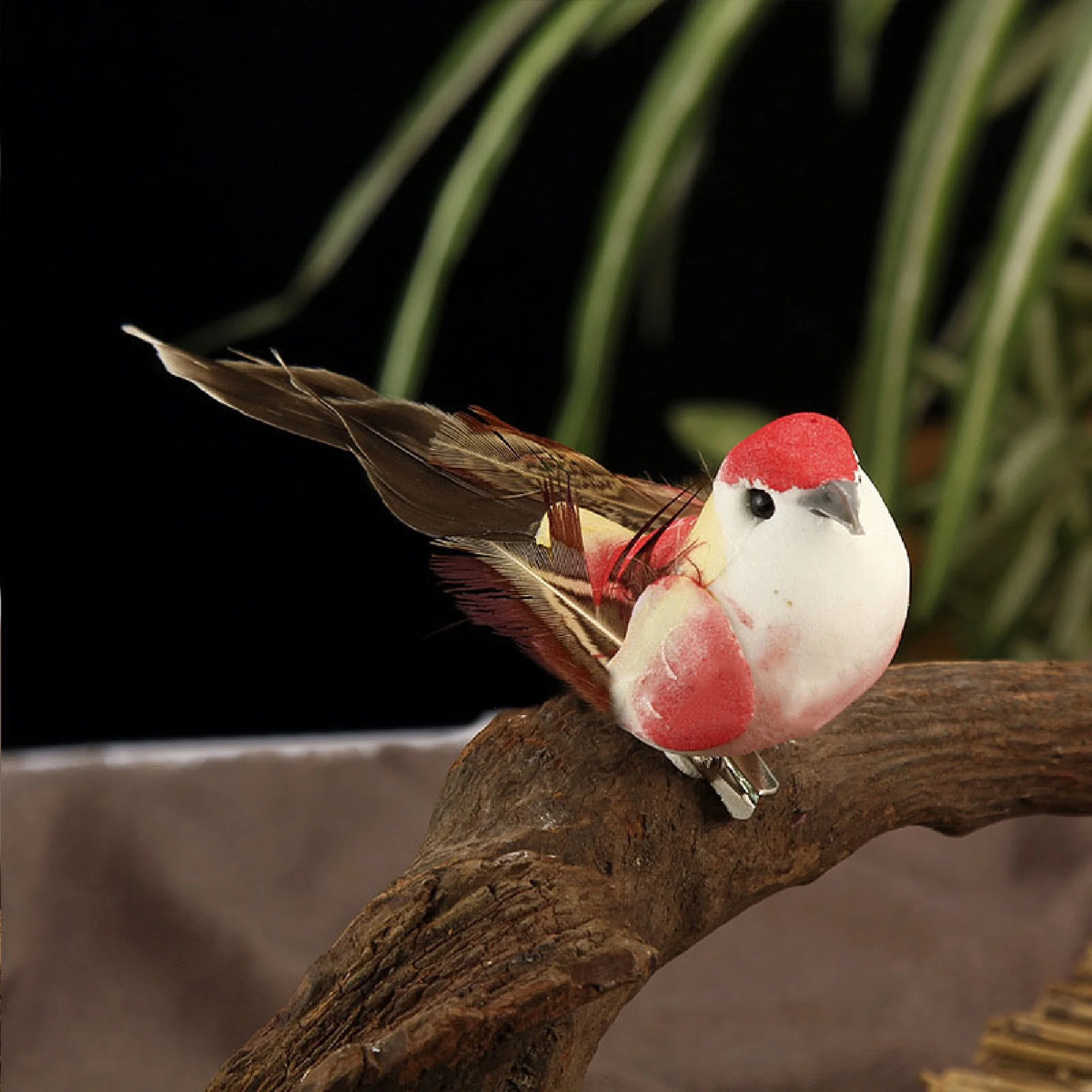 6PCS Pasăre Model False cu Pene de Pasăre, Copac Xmas Decor Cocoțat Păsările de Pădure Decor Podoabă Decor Acasă