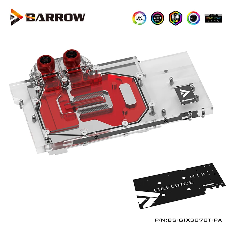 Barrow GPU Apă, Bloc Pentru GIGABYTE AORUS RTX 3070TI MASTER 8G 3070 3070 MASTER 8G (rev 1.0/2.0) , BS-GIX3070T-PA