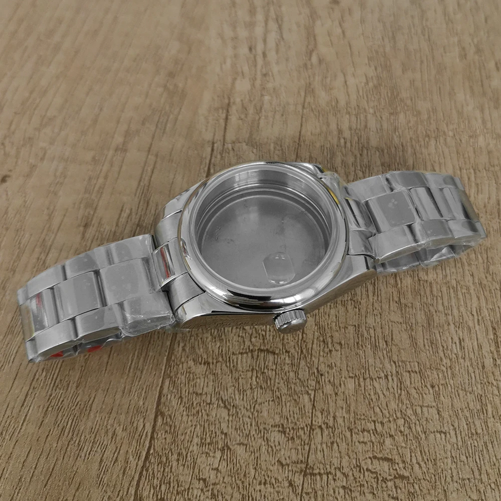 Accesorii ceas 36mm caz R rama + sticla safir + light medium curea din otel pentru NH35/36 mișcarea ceas de personalizare 2