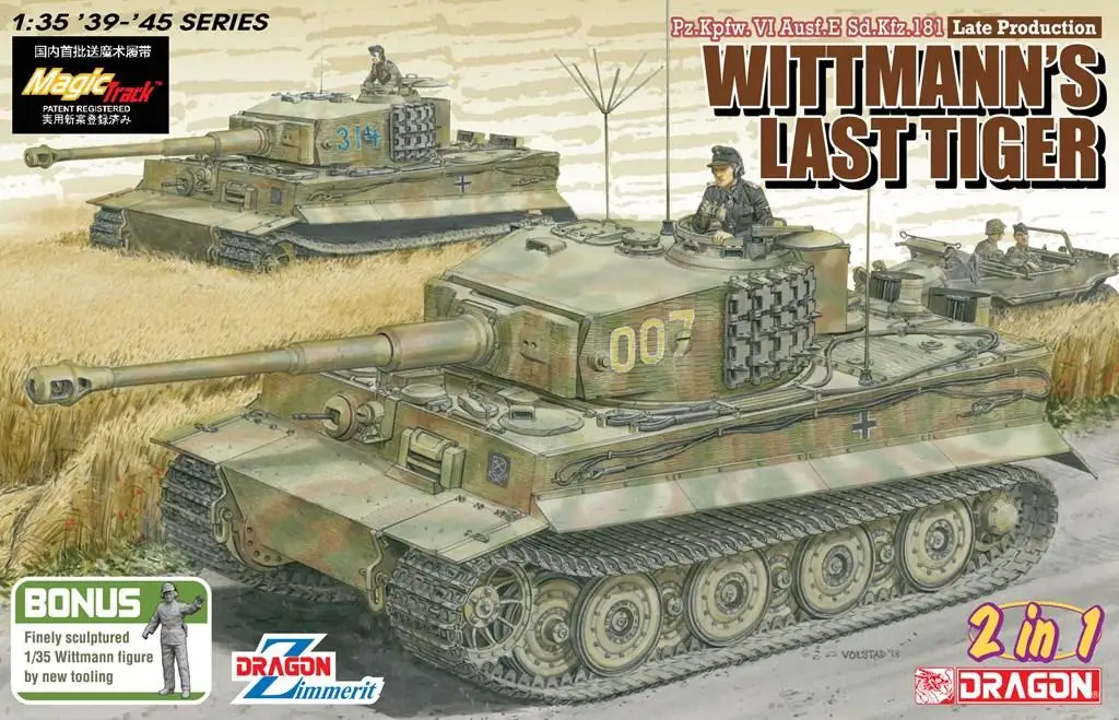 Dragon Kit Model #6800 1/35 Tiger I Ultima-Producție Wittmanns Ultimul Tigru-Figura inclus