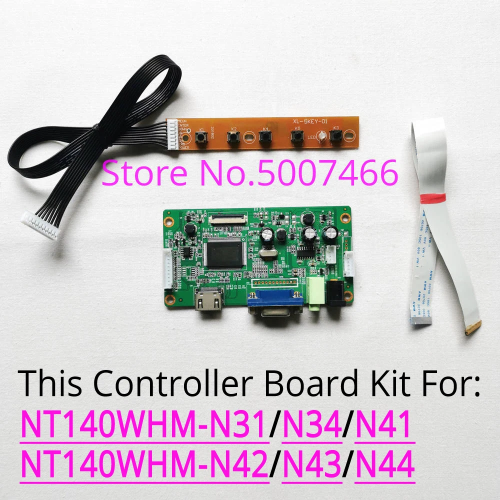 Pentru NT140WHM-N31/N34/N41/N42/N43/N44 WLED EDP 30-pin 1366*768 Notebook PC LCD Panoul de Afișaj VGA Controller Driver Bord Kit