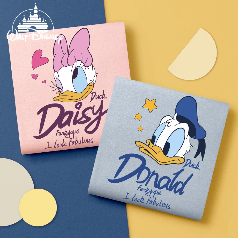Disney Donald Duck & Daisy Vară Mici Proaspete T-Shirt Femei 2022 Nou Liber Vânt Leneș Maneci Scurte Supradimensionat Y2k Fata 3
