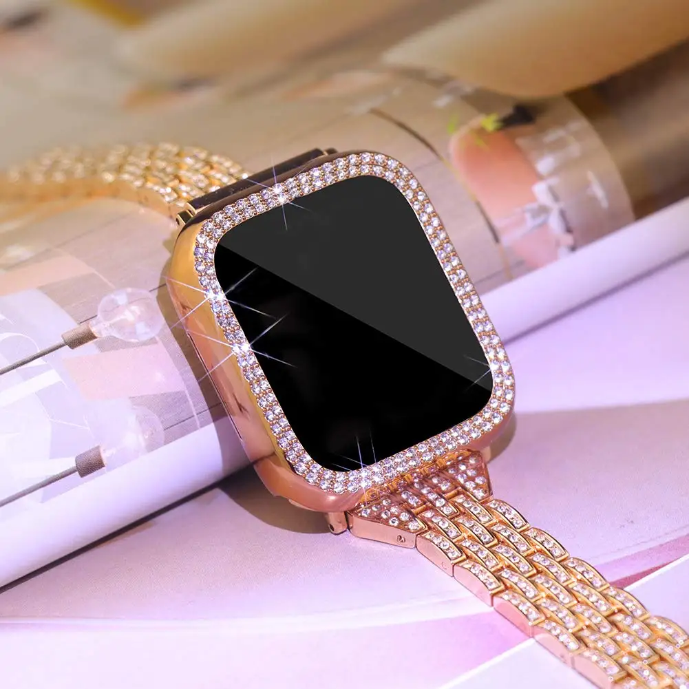 Subțire de Diamante curea pentru Apple watch band 40mm 41mm 38mm 45mm 44mm 42mm 38mm Metal watchband iWatch Serie 3 4 5 6 7 se brățară 0