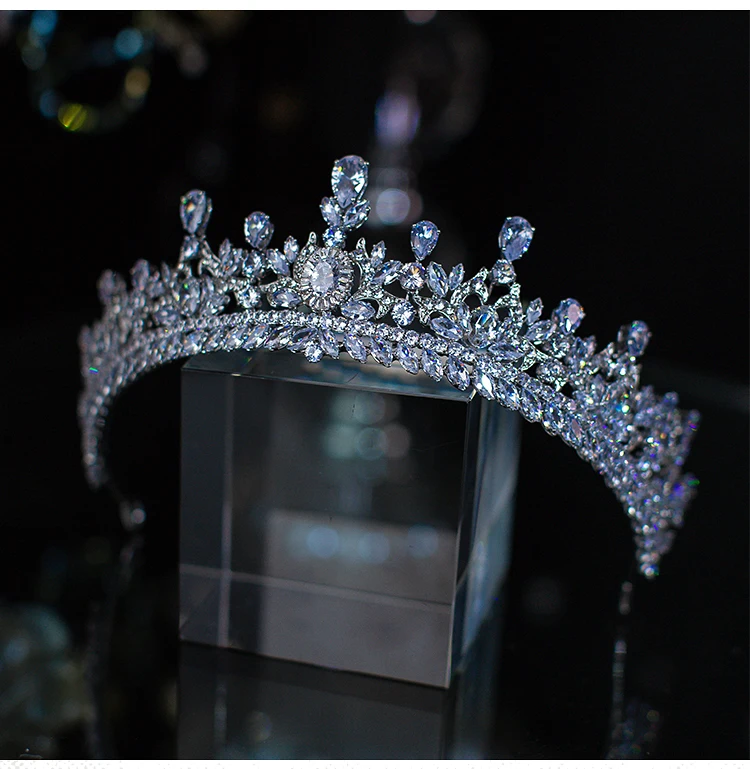 CC Diademe și Coroane de Nunta Accesorii pentru Femei Mireasa Frizură Logodna Ornamente de Păr de Cristal Diademele de Înaltă Calitate QS169 1