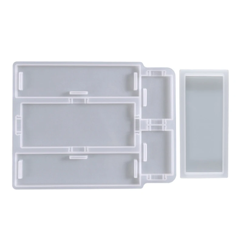 Domino Cutie de Depozitare Rășină Epoxidică Mucegai Recipient de Turnare Mucegai Silicon Meserii DIY L21E 0