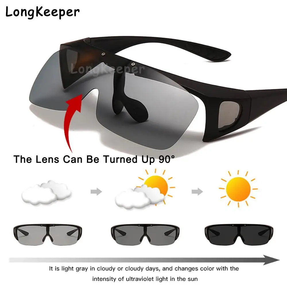 2021 Flip Clip pe Bărbați ochelari de Soare Polarizat Ochelari Fotocromice Femei Ochelari de Soare de Culoare Schimbare de Conducere Auto Ochelari de Nuante UV