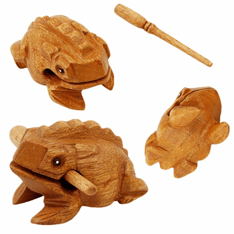 Copii Muzicale Decomprima Jucării Bani Lucky Frog Tradițional Din Lemn Instrument Muzical De Percuție Rasp Brinquedos Cadou