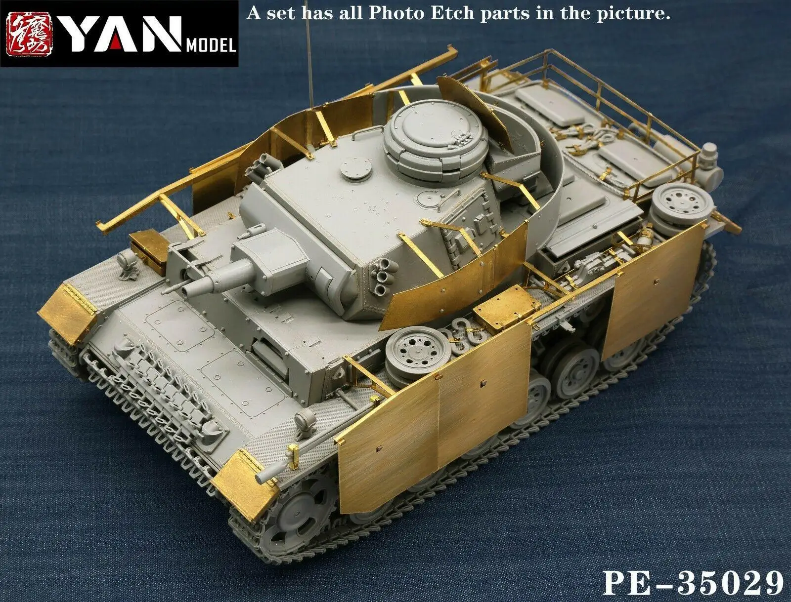 Yan Model PE-35029 Scara 1/35 Pz.Kpfw.III Ausf.N Detaliu Up Set pentru Takom 8005