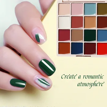 16 Culori Solide Paleta de Unghii Foarte Pigmentate Solid Gel de unghii Crema Set Unghii Gel Manichiura Kit Pentru Unghii DIY 0