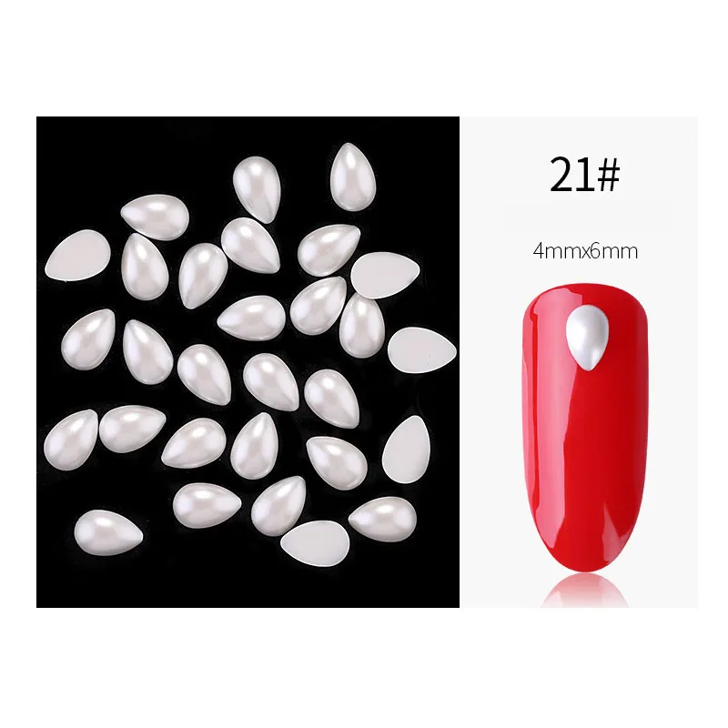 Semicerc Perle Design Mixt Spate Plat 3D Decoratiuni de Arta Unghiilor Perle Strasuri Unghii Accesorii Pietre 1