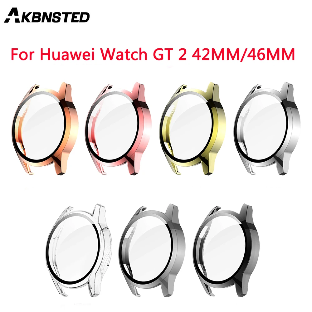 AKBNSTED Placare Coajă de Protecție + Ceas 3D Folie de Protectie Pentru Huawei Watch GT 2 42MM/46MM Ceas Inteligent de Înlocuire Caz Ceas