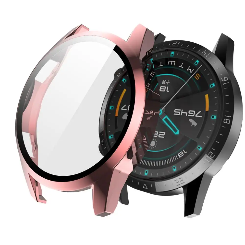 AKBNSTED Placare Coajă de Protecție + Ceas 3D Folie de Protectie Pentru Huawei Watch GT 2 42MM/46MM Ceas Inteligent de Înlocuire Caz Ceas 3