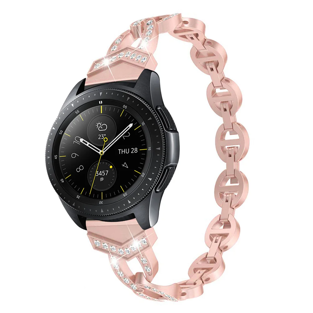 20mm 22mm Oțel Inoxidabil VO Diamante Curea pentru Samsung Galaxy Watch 3/4/5/de Viteze S3/2 Active de Metal Brățară pentru Ceas Huawei 3/GT2 5