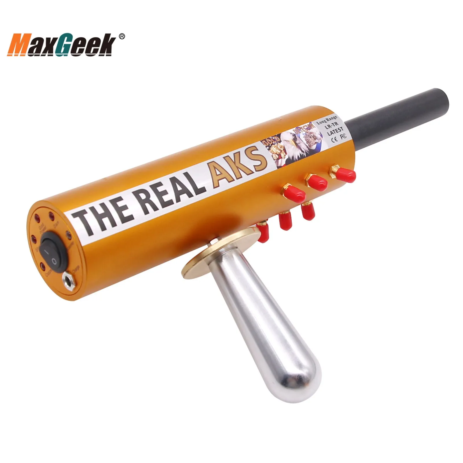 Maxgeek Real AKS Rază Lungă Detector de Metale Profesional 6 Antene Subterane de Aur Detector Gama de Căutare 1200M Adâncime 14M 3