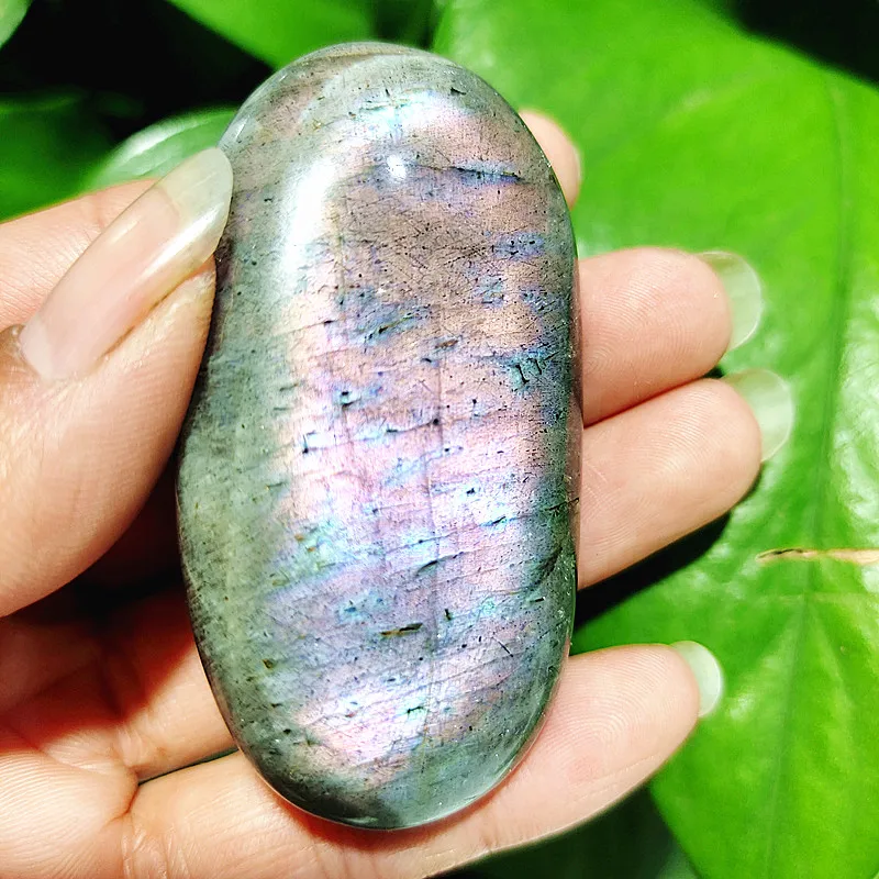 Piatră prețioasă naturale frumoase Violet de lumină Labrador Palma Piatra de Cristal Vrăjitor Chakra Spirituale de Vindecare de Cristal Decor Acasă 3