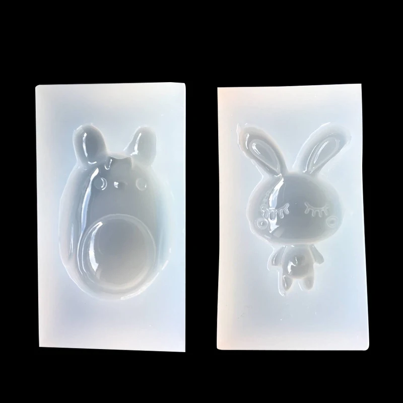 1buc UV Rășină Bijuterii Lichid de Silicon Mucegai de Desene animate de Animale Iepure Rasina Matrite Pentru DIY Amesteca Decora Face Matrite 2