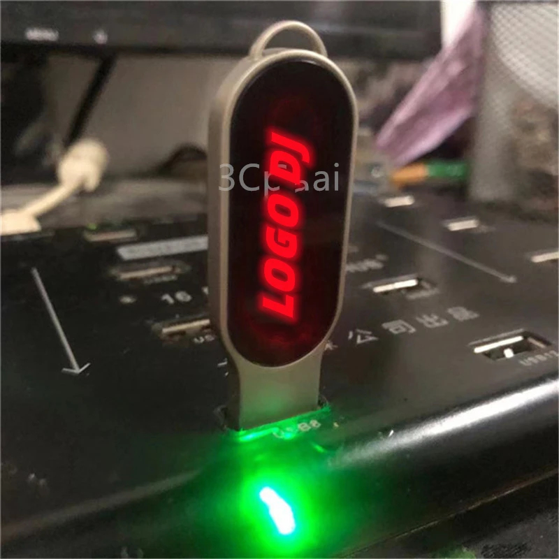 2021 Brand Nou DJ Creativ, plin de culoare LED LOGO-ul USB 2.0 de Memorie Flash Stick 16GB 32GB 64GB 128GB 1