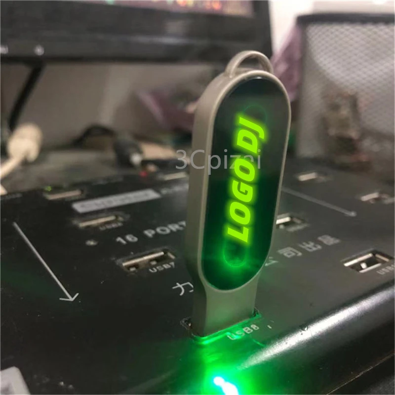 2021 Brand Nou DJ Creativ, plin de culoare LED LOGO-ul USB 2.0 de Memorie Flash Stick 16GB 32GB 64GB 128GB 2
