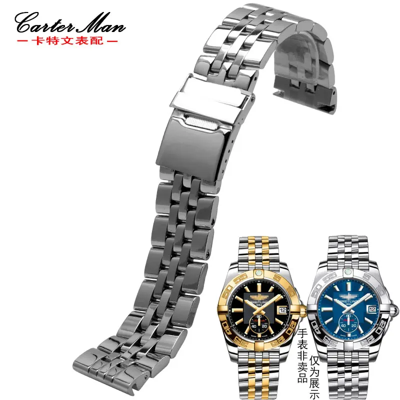 22mm 24mm Înaltă calitate din oțel Inoxidabil watchband de argint universal bărbați stil curea de ceas accesorii